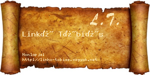 Linkó Tóbiás névjegykártya
